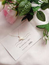 Load image into Gallery viewer, Dolphin necklace on 18 inch Sterling Silver Chain, Be Smarter Than A Dolphin Message, Personalised Gift, Affirmation Necklace, Affirmation Gift, Unique Gift Idea | by nlanlaVictory
