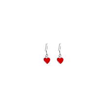 Load image into Gallery viewer, Classic Red Hearts Earrings, Playing Cards inspired Queen of Hearts | by lovedbynlanla
