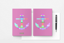 Load image into Gallery viewer, Anchor Kids Notebook - Pink, Nautical Theme, Journal for Girls | by Victory In Wellness
